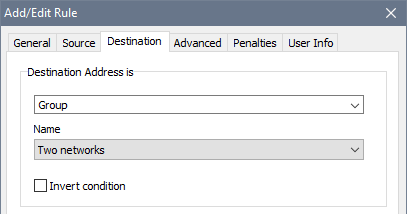 Using a group in a rule