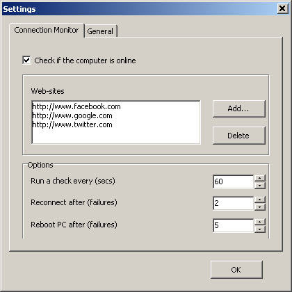 SoftPerfect Mobile Broadband Toolkit - Settings