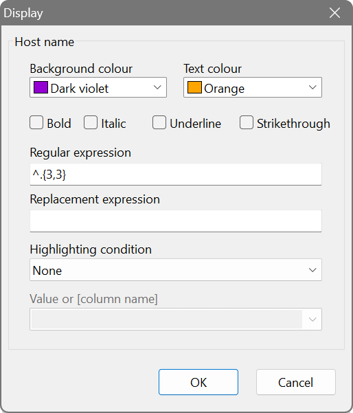 Changing column view window