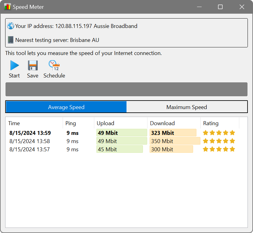 NetWorx Speed Meter